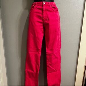 Burberry Women's Straight Leg Jeans in Vibrant pink size 24 2000’s